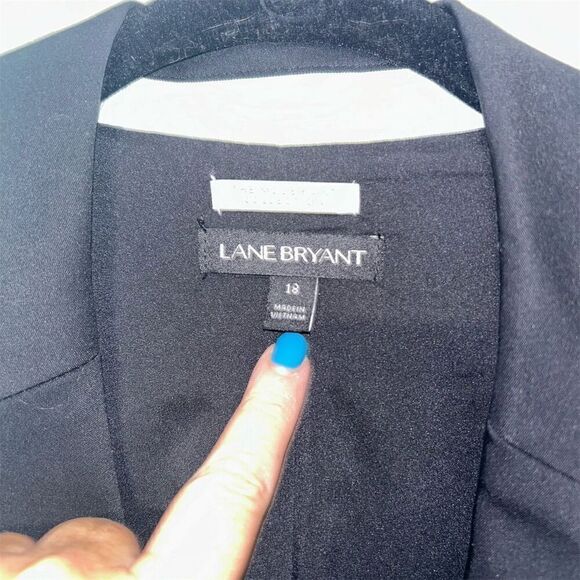Lane Bryant Women's Black Blazer Jacket The Modernist Collection Size 18 - Picture 3 of 5